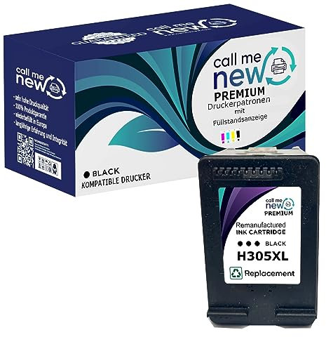 callmenew Premium DRUCKER Tinte PATRONE Remanufactured kompatibel für HP 305XL schwarz DeskJet 2630 2633 3700 3720 3730 Envy 5000 5010 5030 mit Füllstandsanzeige