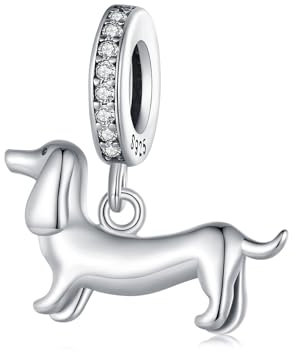 Sterlingsilber Dackel-Hund-Anhänger für Pandora Armband