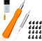 Roontin Doorbell Screwdriver Replacement Kit - Double-Ended T6 & T15 Screwdriver Tool for Ring Doorbell Battery Change, Orange