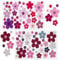 RISF 210 Blumen Aufkleber Set, Fahrrad Aufkleber, Aufkleber Bobbycar, Aufkleber Blumen, Wasserfeste Sticker Outdoor, Fahrrad Sticker für Küchen, Bäder, Autos, Koffer, Laptops