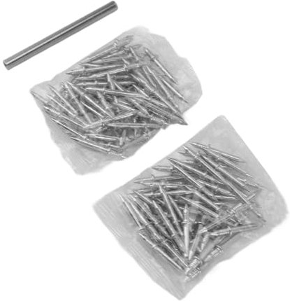 100 Stück Doppelkopf-Sockelfaden, Nahtloser Nagel, Metall-Doppelend-Fußleistennägel, Stabile Befestigung für Heim-Fußleiste, Kunsthandwerk, Fotos