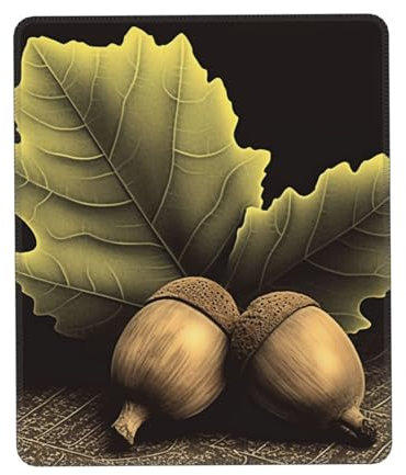 Small Mousepad Two Acorns Mousemat with Non-Slip Rubber Base Mini Mousepad for Wireless Mouses Laptop Mousepads for Men Women Computer Keyboard mat Desk Pad 7 x 8.6 in