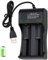 18650 Battery Charger 3.7V/4.2V Li-ion Rechargeable Batteries Charger Universal Dual USB LED Battery Charger Fast Smart Charging Slots for 10440 14500 16340 14650 18350 18500 26650 18650 Batteries