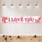 Koliphy I LOVE YOU Banner, Stoff Hochzeit Deko I LOVE YOU Banner für Liebesgeständnis, Valentinstag, Jubiläum, Hochzeit, Heiratsantrag, LIEBE & Familie Dekoration (180 x 30cm)