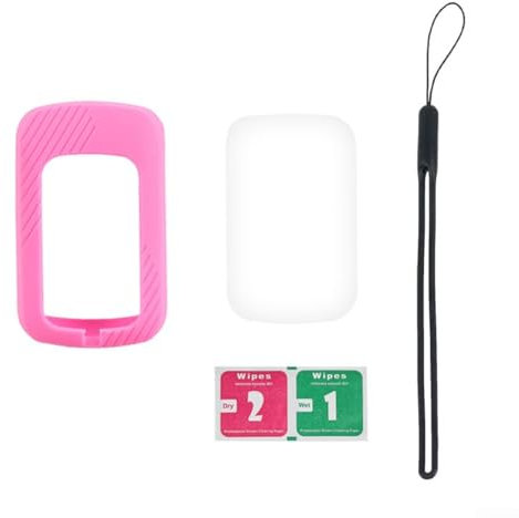 Schutzhülle für Fahrradcomputer, einfacher Zugriff auf alle Funktionen, Schwarz (Pink)