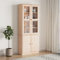 Xichuzi Vitrinenschrank ALTA 77x35x186,5 cm Massivholz Kiefer, Glasvitrine, Vitrinenschrank, Schrank, Display Case, Sammlervitrine, Glassvitrinenschrank