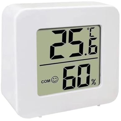 Dispositivo de medición de temperatura digital - indicador de higrómetro interno, medidor de temperatura LCD | Fácil de transportar monitoreo climático de la habitación, sensor de temple