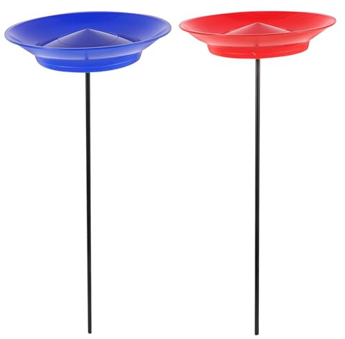 Toddmomy Lot de 2 assiettes de jonglage avec bâtons - Accessoires de jonglerie pour adultes - Favorise l'équilibre et la dextérité - Pour les acrobaties et les loisirs
