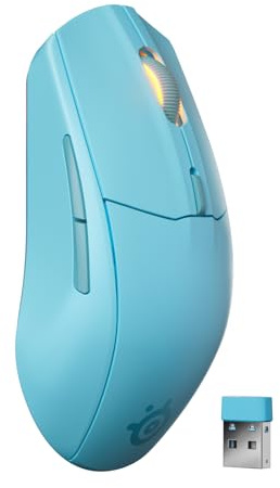 SteelSeries Rival 3 Wireless Gen 2 Gaming Mouse — 2.4GHz and Bluetooth — 18000 DPI TrueMove Air Optical Sensor — 60 Million Click Durability — Light-Weight — 100% PTFE Feet — Aqua