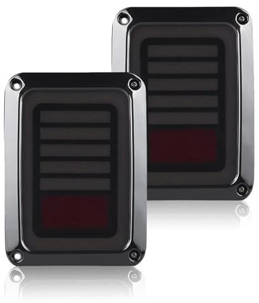 Vekoro Für Jeep Für Wrangler JK JKU 2007-2017 Rückleuchten Für mit Unterbrechungs-Rückfahrlicht für Rückwärtsfahren Rücklichtbaugruppen(USA Version)