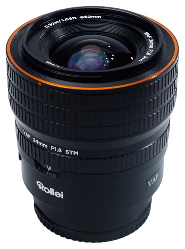 Rollei AF 24 mm F/1.8 Vollformat Objektiv für Sony FE mit STM-Autofokus | Vollmetall Gehäuse 477g Kompatibel mit APS-C FX30/ZV-E10/A6000–A6700/A5000/A5100 und Full Frame ZV-E1/FX3/A1/A1II/A9/A7 Series