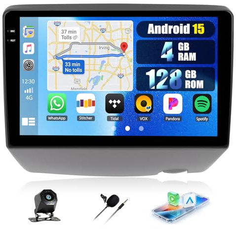 per Toyota Vitz XP10 Yaris Platz Echo 1999-2005, Android 15, 4G+128G GOHHDL Autoradio per Toyota Vitz XP10 Yaris Platz Echo Carplay Android Auto, 9 Pollici Radio con GPS WiFi Bluetooth FM/RDS EQ SWC