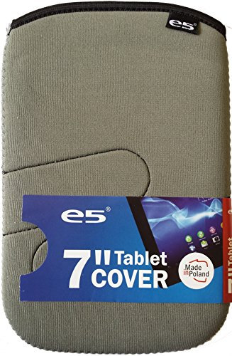 e5® 7 Zoll universal Tablet Tasche aus Neopren Farbe GRAU für alle Geräte bis 7