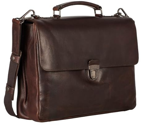 Leonhard Heyden Roma Briefcase 2 Compartments Brown