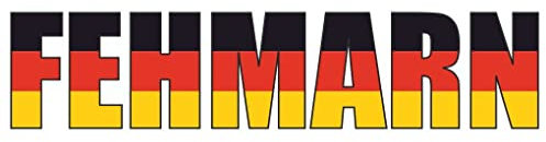 Samunshi® Fehmarn Schriftzug Aufkleber Deutschland Nordsee Ostsee - 10x2,4cm