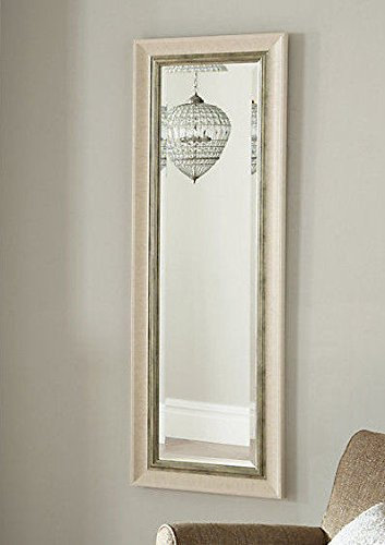 Premierinteriors John lewis Orabelle Wall Mirror Bevelled Glass Ivory/Antique silver 132x46cm