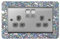 the sticker studio ltd Double Light Switch/Socket Surround Acrylic Finger Plate Silver Sequin