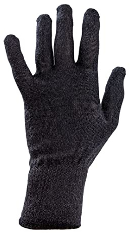 Sub Zero Warme isolierende, nahtlose und leichte Thermo-Handschuhe aus Merinowolle. Gr. L/XL, Schwarz