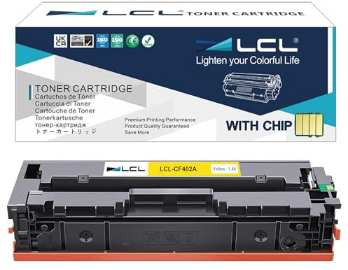 LCL 201A CF402A (1PK Gelb) Toner Kompatibel für HP Color Laserjet Pro M252 M252dw M252n MFP M274 M274n M277 M277dw M277n MFP-M277c6