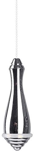 Luxury Designer Chrome Lux Light Pull With 1 Metre White Cord and Rubber Buffer