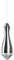 Luxury Designer Chrome Lux Light Pull With 1 Metre White Cord and Rubber Buffer