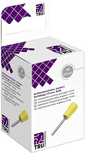 TRU COMPONENTS T2010C362 Capocorda a puntale 4.0 mm² 6.0 mm² Parzialmente isolato Giallo 15 pz.