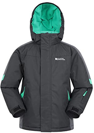 Mountain Warehouse Raptor warme Winterjacke für Kinder - wasserdichter Parka für Jungen und Mädchen, für extreme Kälte und Schnee, Ski-Jacke mit Taschen Eisengrau Kinder 128 DE (7-8 Jahre)