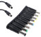 SHANFEILU Ordenador portátil Adaptador Corriente DC 8 en 1 Enchufe Universal DC 5.5 mm x 2.1 mm convertidor DC 5.5 x 2.1 mm Negro bifurcación Sonido 8,67pulgadas/22cm