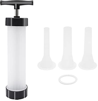 Hoypeyfiy Homemade Sausage Maker Kitchen Sausage Stuffer Tool Manual Meat Filling Machine with 3 Stuffing Tubes…