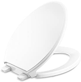 Kohler 4733-RL-0 GLENBURY READYLATCH Quiet Close Elongated Toilet SEAT, White