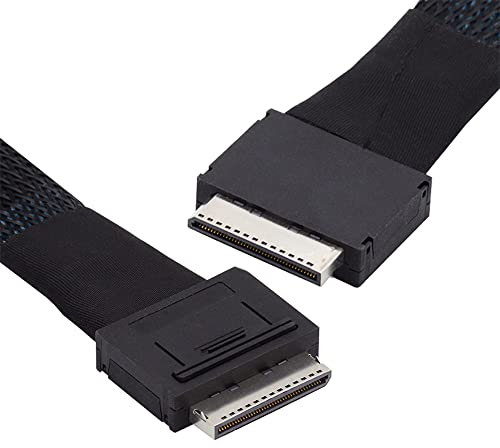 cablecc 50cm OCuLink PCIe PCI-Express SFF-8611 8X 8-Lane zu OCuLink SFF-8611 8X SSD Daten Aktiv Kabel