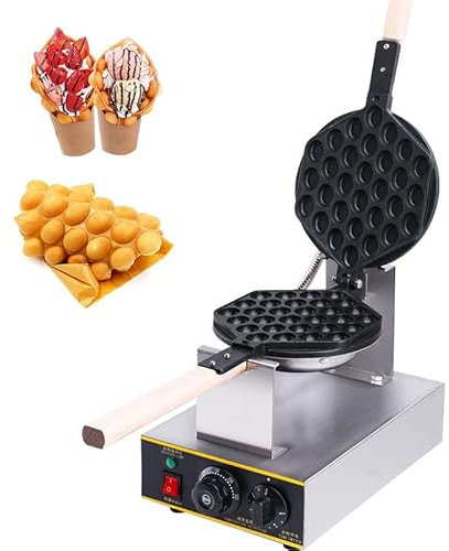 RUYICZB Bubble Waffle Maker 1400W Egg Waffle Machine Electric Non-Stick Bubble Waffle Cone Maker Household Commercial Egg Waffle Iron Maker for Restaurant Snack Shop or Cafe