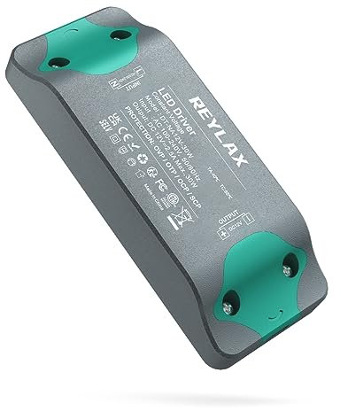 REYLAX Transformador 220V a 12V, Transformador LED 30W 2.5A, Driver LED 12V Compacto, Fuente de Alimentación de Voltaje Constante, Controlador de Bajo Voltaje para una Tira de LED y Lámpara LED