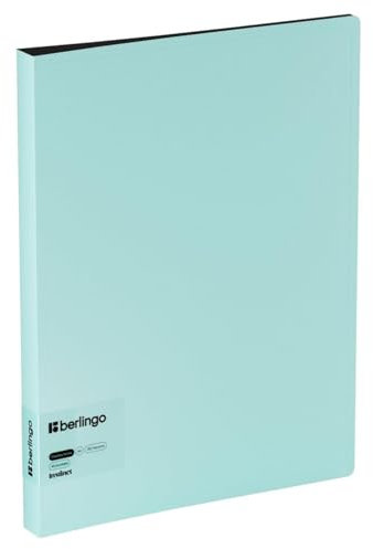 Berlingo Sichtbuch, 1 Stück, A4 Format, für das Büro, das Home Office oder die Schule und Uni, Serie Instinct (Blau, 40 Klarsichthüllen)