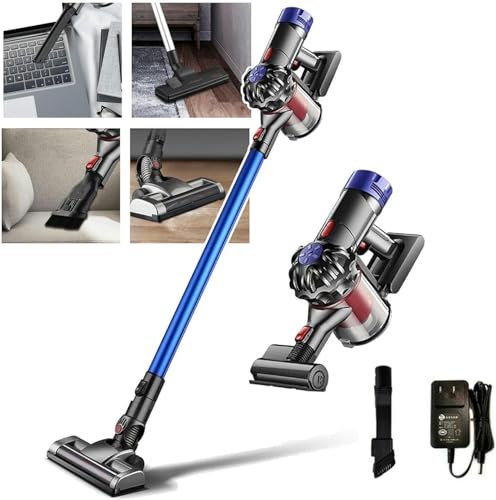 伟 祥 200W Portable Cordless Upright Vacuum Cleaner, Vacuum Lightweight Carpet Cleaner, Hepa Filter, Mini Hand Held Vacuum for Vehicle, House, Office