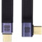 chenyang Cable de datos USB C USB4 de 40 Gbps, 240 W, 100 W, 8 K, plano, delgado, FPC, ángulo recto, para teléfono portátil, 13 cm
