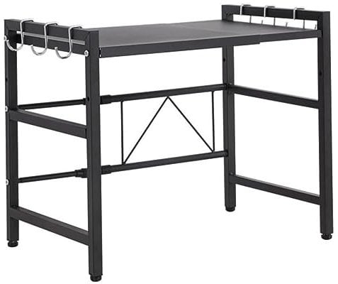Soporte Microondas Estanteria Cocina Rejilla Para Horno Microondas Con Ganchos Soporte Extensible Para Microondas Estante Resistente Para Microondas Organizador De Almacenamiento De Cocina Rejilla Mic
