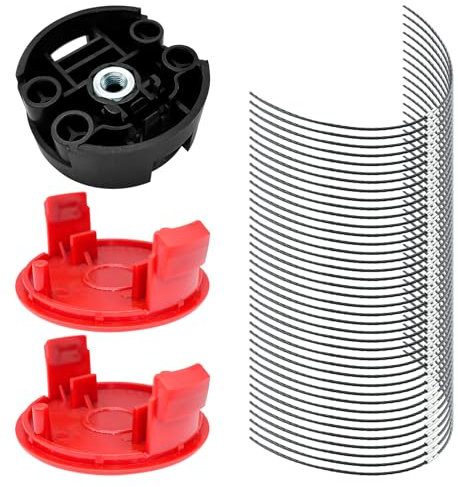 Bosch F016800431 Trimmerfaden, Ersatz für Bosch Rasentrimmer AFS 23-37 Freischneider, 37 cm x 3,5 mm Rasentrimmerfaden mit F016F04841 Spulenabdeckung, F016F04839 Schneidkopf (43 Stück)