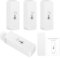 BuyWeek 4 Pack WLAN Thermometer Hygrometer, Smart Kabelloser Innen Außen Temperatursensor Feuchtigkeitssensor Kompatibel Alexa/Google Home, mit Tuya App, Datenspeicherung