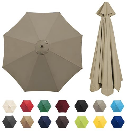 2.7 M/3.0M Toldo de Recambio para Sombrilla de Patio,Paño de paraguas de repuesto de poliéster ,6 Varillas/8 Varillas,Toldo de repuesto para sombrilla al aire libre, Toldo De Repuesto ( Color : Top co