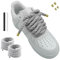 Hugwish 1 Par Cordones Zapatillas Gruesos Para Air Force 1, Rope Laces, Cordones Gordos (8mm,140cm), Cordones Cuerda Chunky Retorcidos Algodon Anchos Redondos Para Cordones de Bricolaje (Gris)