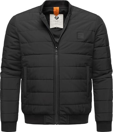Ragwear Herren Bomberjacke Übergangsjacke leichte wasserdichte Sommerjacke kurz Boomber YOUMODO Black Gr. M