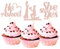 Sotpot Rose Gold 24pcs He Asked She Said Yes Cupcake Toppers With Heart For Wedding Bridal Shower,Wedding Engagement Party Cake Decorations