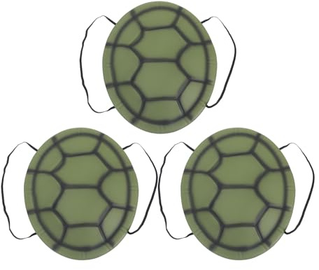 BESTonZON 3 Stk Realistischer Schildkrötenpanzer Rucksack Halloween Kostüm | Eva Schildkröten Kostümzubehör für Kinder und Erwachsene Karneval Party Verkleidung Requisite Turtle Shell Set Gruppendeko