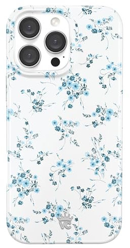 VELVET CAVIAR French Blue Floral Case for iPhone 16 Pro Max | Coquette Flowers, Compatible with MagSafe, 10ft Drop Tested
