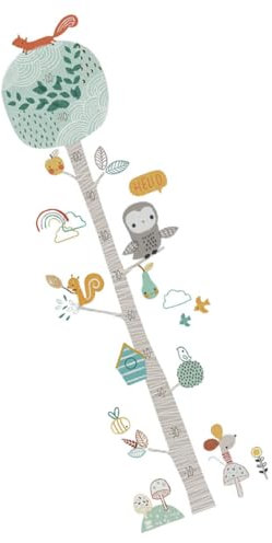 CRILSTYLEO Wandaufkleber Fürs Kinderzimmer Mit Baum Und Tieren Dekorativer Aufkleber Fürs Kinderzimmer Messlatte Aufkleber