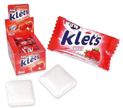 iChuches | Chicle Klet's de Fini diferentes sabores | Sin Azúcar - Sin Gluten | 200 Unidades (200 Unidades, Fresa)