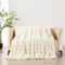 Boqingzhu Kuscheldecke Creme Weiß 150×200cm Flauschig Warm Weich Dick Sofadecke Couchdecke Wohnzimmer Decke Plüschdecke