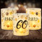 12 Windlicht Tischdeko 60 Geburtstag, Seutgjie 60. Geburtstag Diamantene Hochzeit Jubiläum Deko Mann Frau 1965-2025 Schwarz Gold für Teelichter oder Kerzen