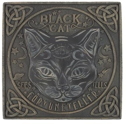 Something Different Black Cat Stepping Stone Ornament (One Size) (Black/Brown)